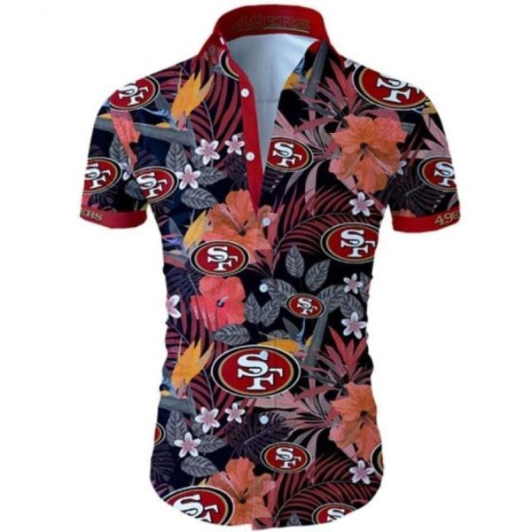 NFL San Francisco 49ers Hawaiian Shirt Gift For Beach Lovers, NFL Hawaiian Shirt