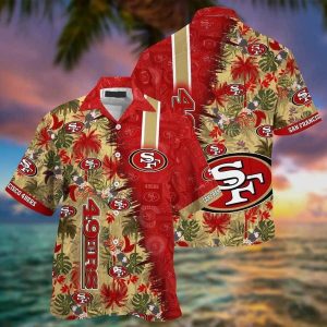 NFL San Francisco 49ers Hawaiian Shirt Summer Vacation Gift, NFL Hawaiian Shirt