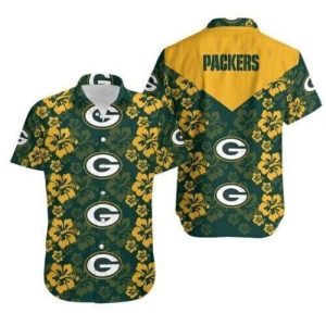 NFL Team Football Short Sleeve Aloha Packers Hawaiian Shirts