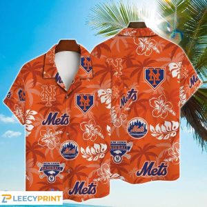 NY Mets Hawaiian Shirt Major League Baseball Tropical Floral 2023