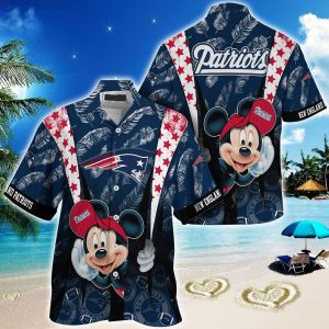 New England Patriots Mickey Mouse Hawaiian Shirt, NFL Hawaiian Shirt