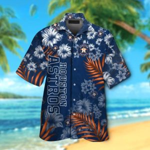 Custom Name Houston Astros Baseball Island Pineapple Pattern Hawaiian Shirt