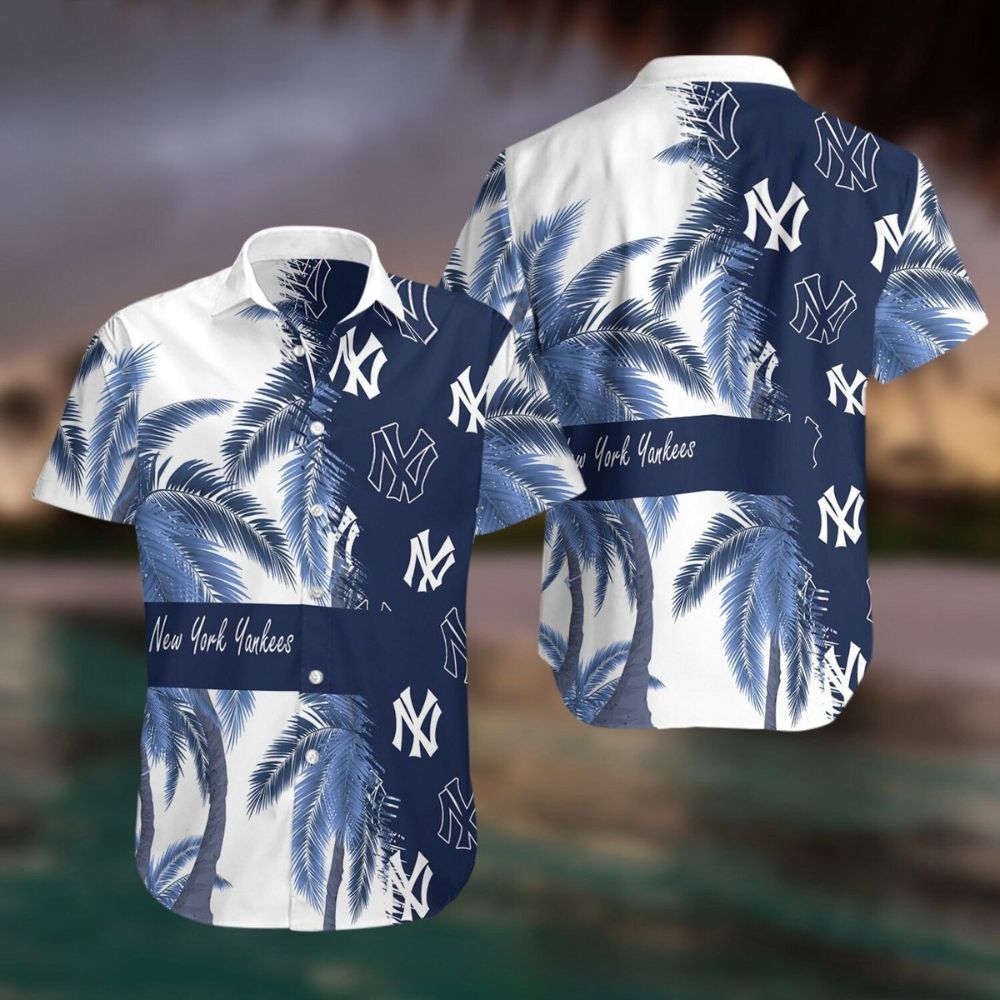 New York Yankees Full Printing Summer Short Sleeve Hawaiian Beach Shirt, New York Yankees Hawaiian Shirt