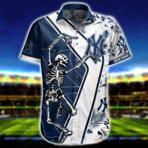 New York Yankees Skull Hawaiian Shirt Yankees Hawaiian Shirt 1