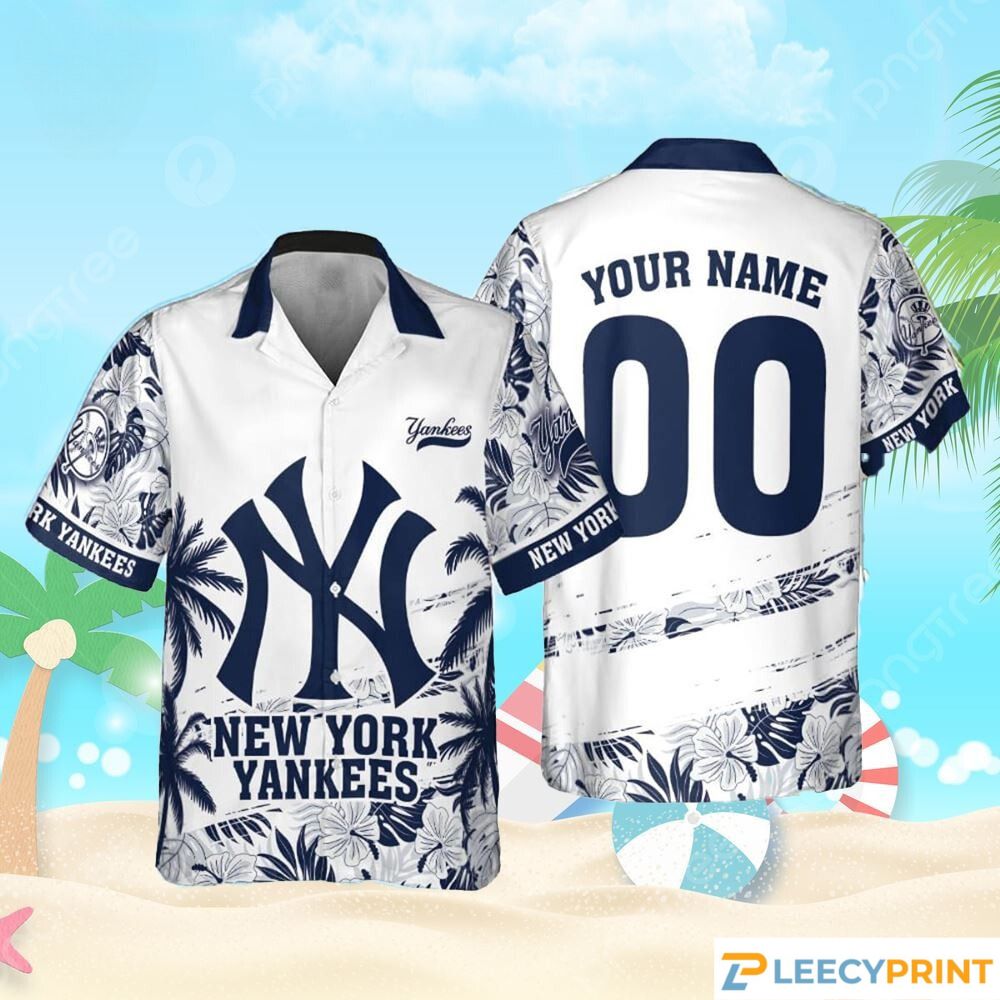 New York Yankess MLB Flower Pattern Summer Hawaiian Shirt Personalized, Yankees Hawaiian Shirt