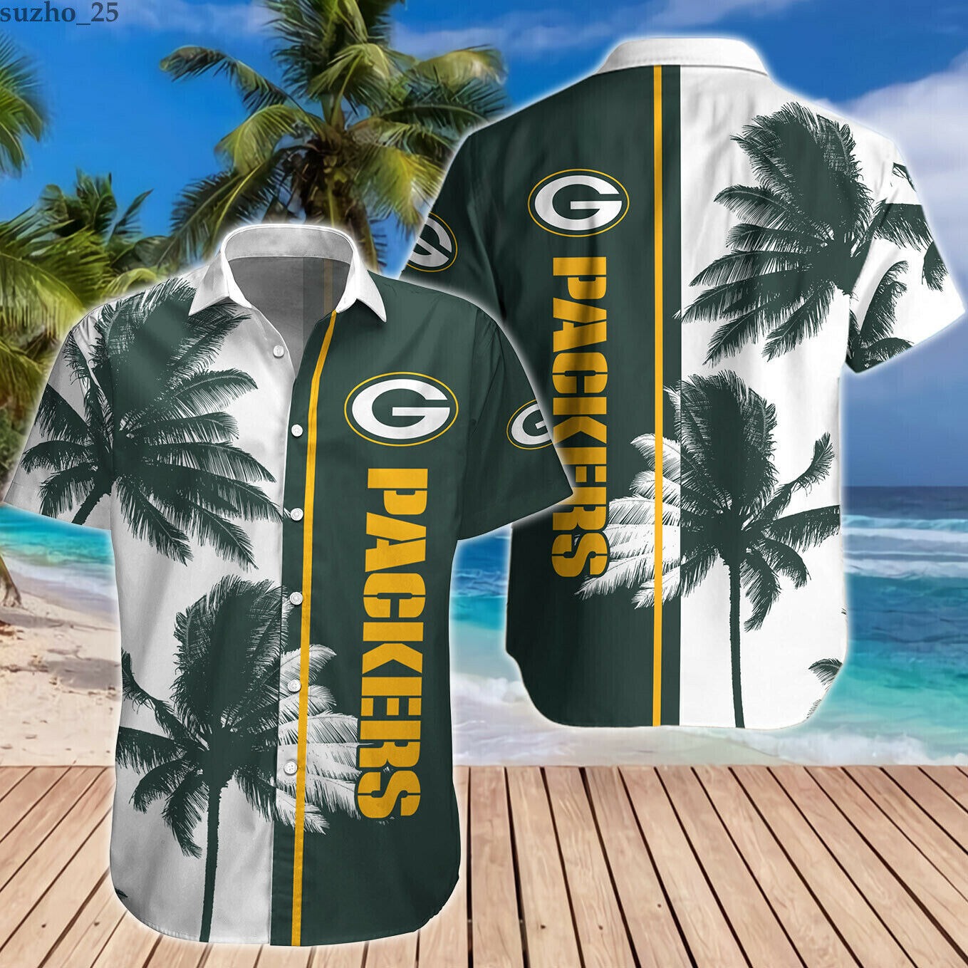 Packers Hawaiian Shirt Summer Wear ButtonDown Shirts Beach