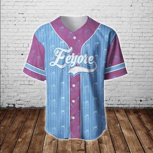 Personalization Eeyore Baseball Jersey, Eeyore Jersey Shirts, Eeyore Shirt, Eeyore Baseball Jersey, Winnie Pooh Lover