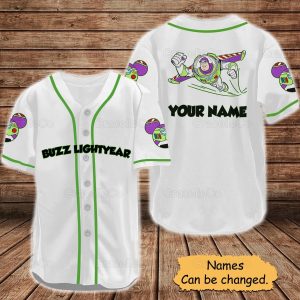 Personalized Buzz Lightyear Baseball Jersey Shirt, Disney Toy Story Jersey Shirt