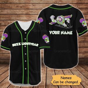 Personalized Buzz Lightyear Baseball Jersey Shirt, Disney Toy Story Jersey Shirt