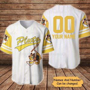 Personalized Custom Pluto Baseball Jersey, Disney Pluto Dog Jersey Shirt, Pluto Disney Shirt