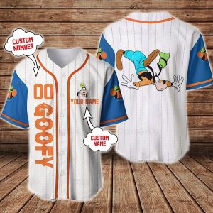 Personalized Disney Goofy Baseball Jersey Shirt, Goofy Dog Jersey Shirt