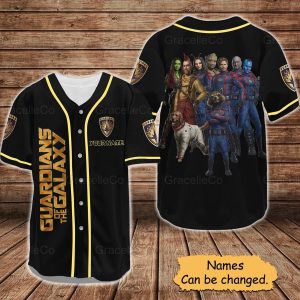 Personalized Guardians Of The Galaxy Baseball Shirt, Marvel Guardians Baseball Jersey Shirts, Groot Baseball Shirts, Rocket Raccoon Shirt