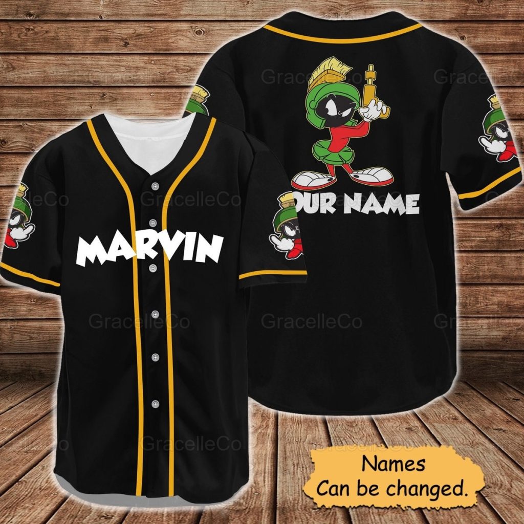 Personalized Marvin Martian Baseball Shirt Marvin Custom Shirt Disney Baseball Jersey 1
