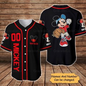 Personalized Mickey Baseball Jersey, Disney Mickey Jersey Shirt, Mickey Disney Shirt