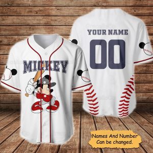 Personalized Mickey Baseball Jersey Shirt, Disney Mickey Shirts, Mickey Mouse Shirt, Personalize Jersey Shirt, Mickey T-Shirt, Disney Baseball Jersey