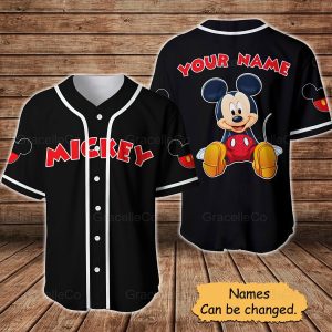 Personalized Mickey Mouse Jersey Shirt, Mickey Mouse Shirt, Mickey Mouse Tshirt, Baseball Fans Shirt, Disney Baseball Jersey