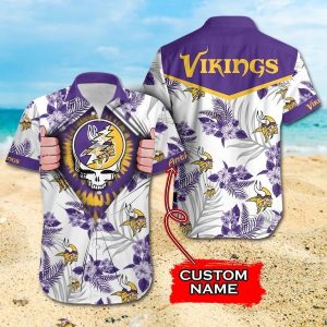 Personalized NFL Minnesota Vikings Hawaiian Shirt Grateful Dead For Fan