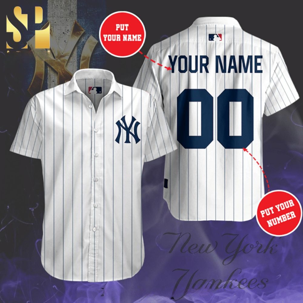 Personalized New York Yankees Baseball Team Full Printing Hawaiian Shirt, Yankees Hawaiian Shirt