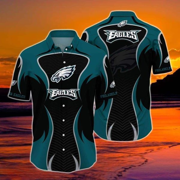 Philadelphia Eagles NFL Hawaiian Shirt Beach Gift For Football Players, NFL Hawaiian Shirt