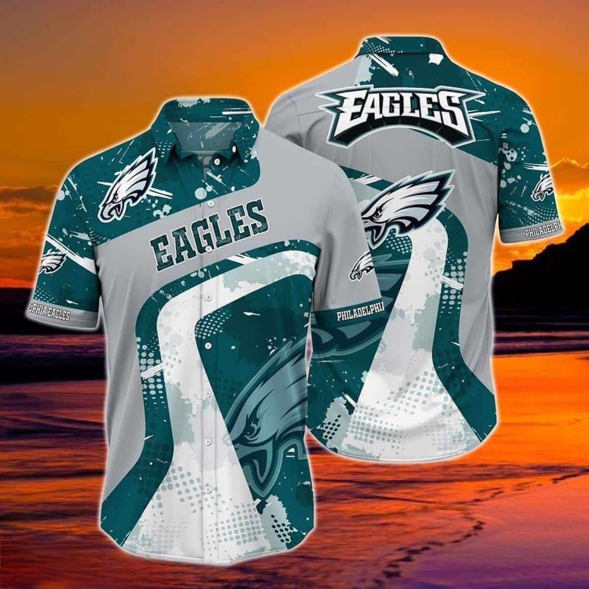 Philadelphia Eagles NFL Hawaiian Shirt Best Beach Gift, NFL Hawaiian Shirt