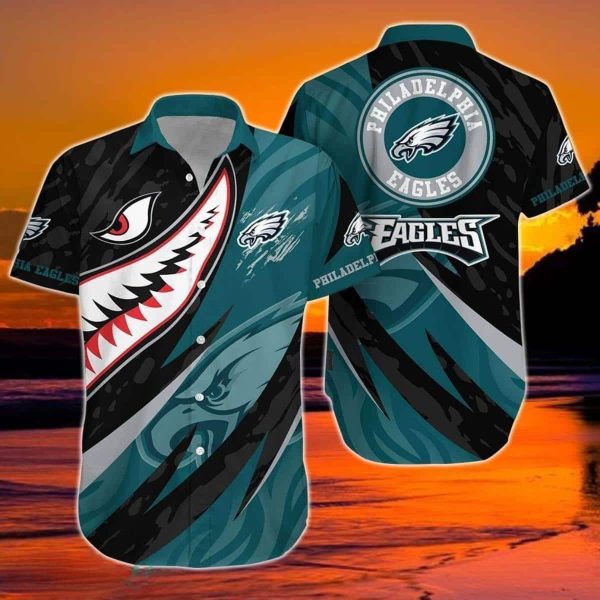 Philadelphia Eagles NFL Hawaiian Shirt Gift For Football Players, NFL Hawaiian Shirt
