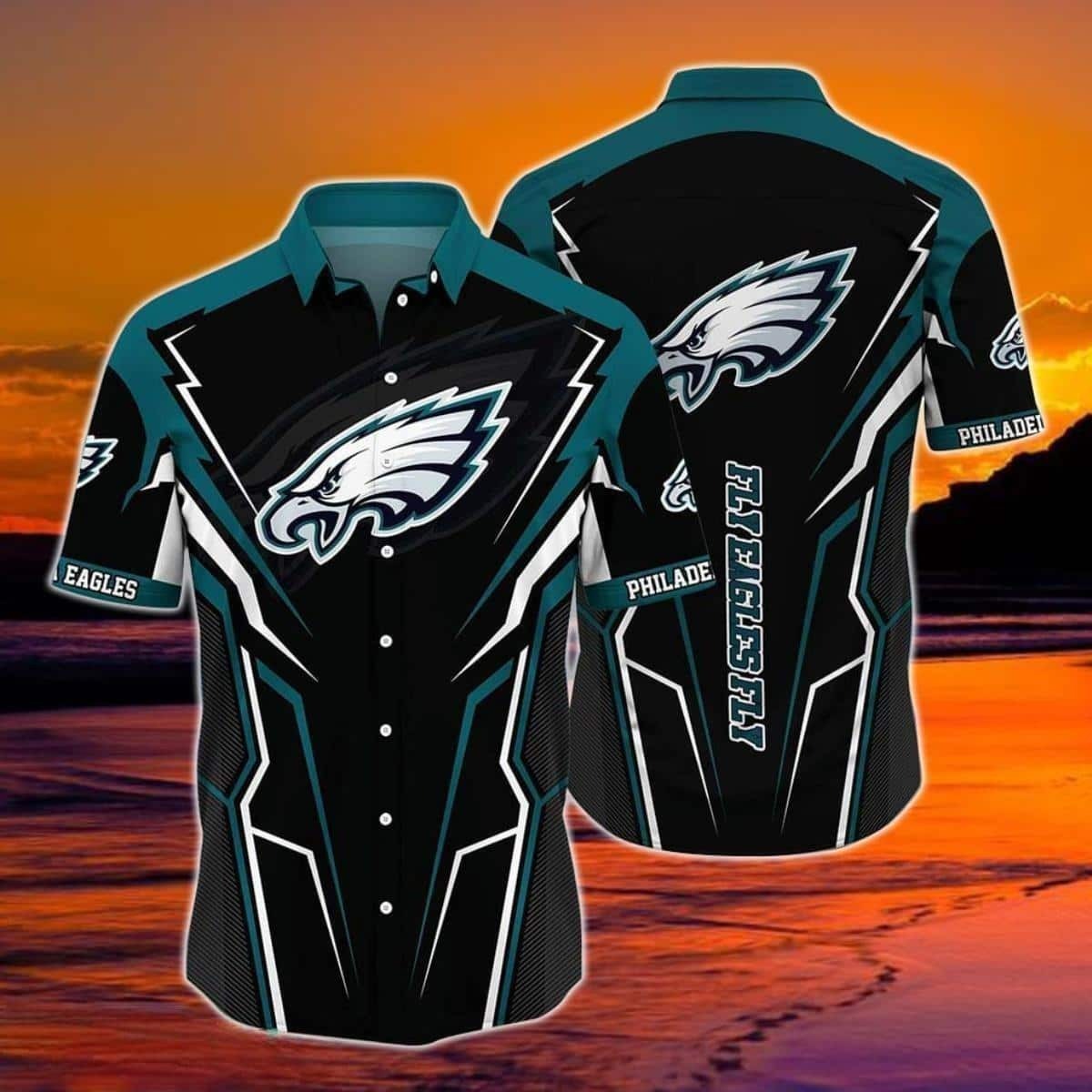 Philadelphia Eagles NFL Hawaiian Shirt Summer Gift For Football Fans, NFL Hawaiian Shirt