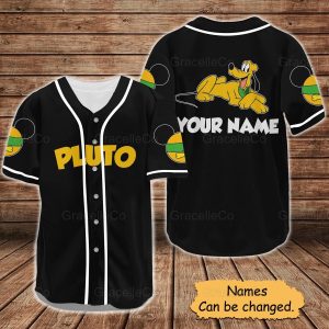 Pluto Custom Baseball Jersey Shirt, Disney Pluto Jersey Shirt, Disney Trip Baseball Shirt, Pluto Disney Tee, Funny Disney Shirt, Disney Baseball Jersey