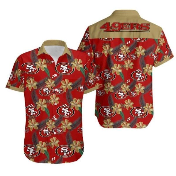 San Francisco 49ers Hawaiian Shirt Gift For NFL Fans, NFL Hawaiian Shirt