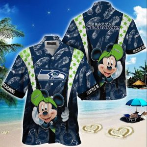 Seattle Seahawks Mickey Mouse Hawaiian Shirt, NFL Hawaiian Shirt