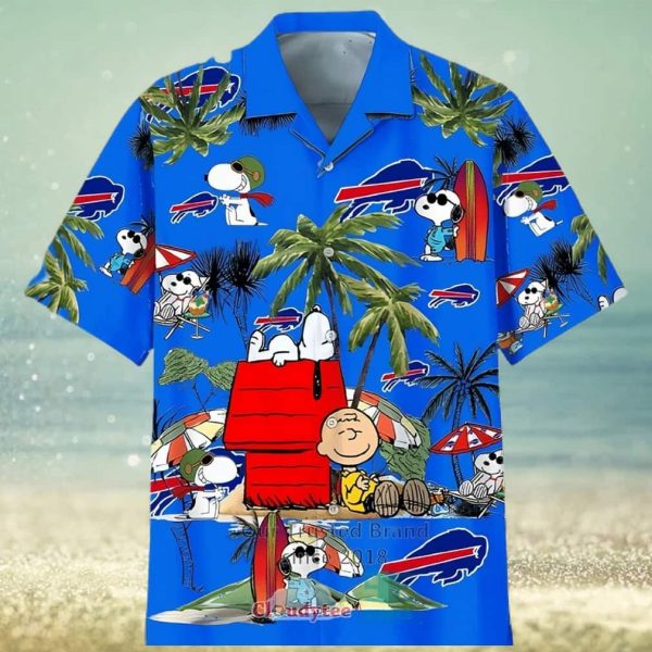 Snoopy Charlie Brown Buffalo Bills Hawaiian Shirt, NFL Hawaiian Shirt