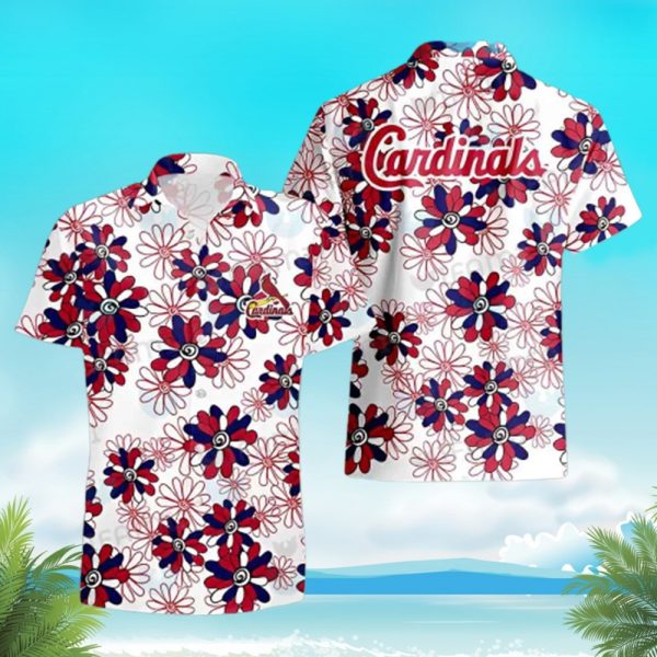 St. Cardinals Hawaiian Shirt Flower Pattern Gift, St Louis Cardinals Hawaiian Shirt