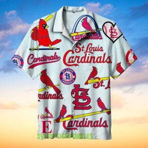 St Louis Cardinals MLB Graphic Print Hawaiian Shirt, St Louis Cardinals Hawaiian Shirt