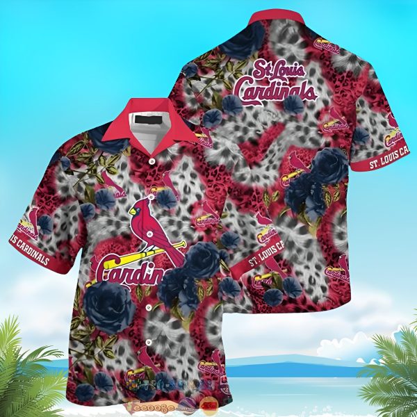 St Louis Cardinals MLB Leopard Rose Hawaiian Shirt Saleoff, St Louis Cardinals Hawaiian Shirt