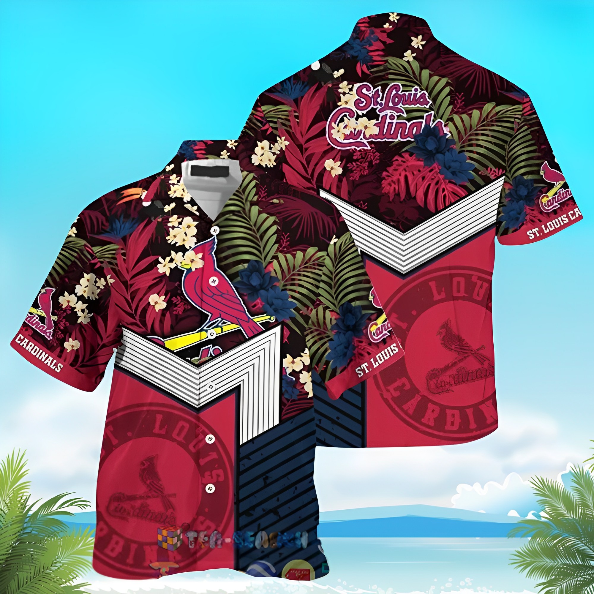St. Louis Cardinals MLB Tropical Hawaiian Shirt Summer Beach Gift, St Louis Cardinals Hawaiian Shirt