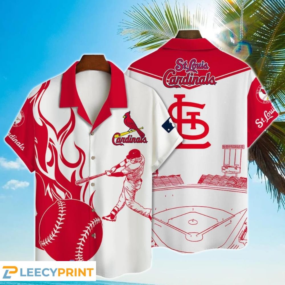 St Louis Cardinals Major League Baseball Cool Hawaiian Shirt, Cardinals Hawaiian Shirt