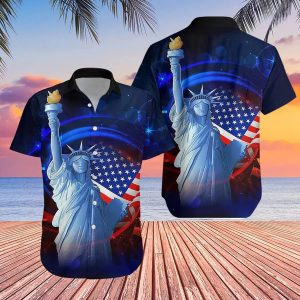 Statue of Liberty 4th Of July Hawaiian Shirt
