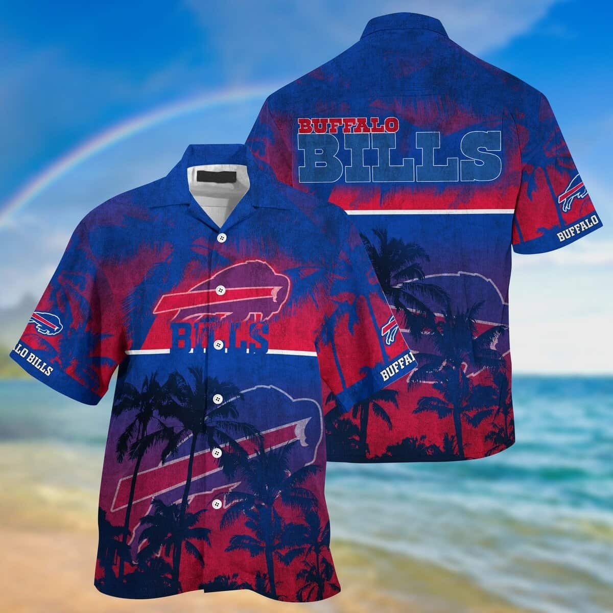 Summer Vibes Buffalo Bills Hawaiian Shirt Gift For Beach Vacation, NFL Hawaiian Shirt