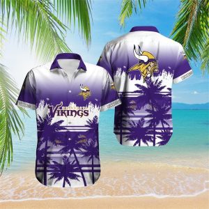 Vintage Beach Shirt Minnesota Vikings Hawaiian Shirt