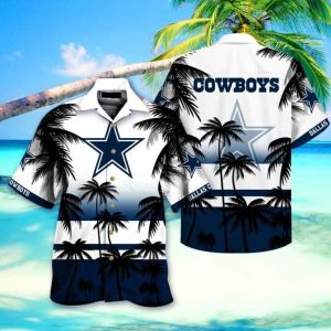 Vintage Dallas Cowboys Hawaiian Shirt Gift For Beach Lovers, NFL Hawaiian Shirt
