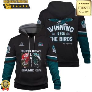 Winning Is For The Birds, Philadelphia Eagles Hoodie Super Bowl Champion 2023, NFL Hoodie