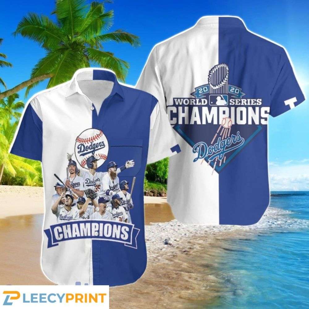 World Series Champions 2020 Team Los Angeles Dodgers Hawaiian Shirt, LA  Dodgers Hawaiian Shirt