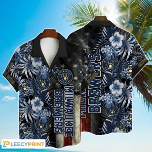2023 Milwaukee Brewers Hibiscus Hawaiian Shirt For Men Women – Brewers Hawaiian Shirt