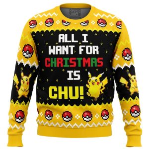 All I Want Picachu Pokemon Christmas Sweater