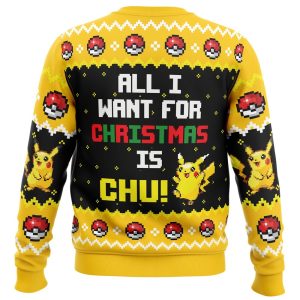 All I Want Picachu Pokemon Christmas Sweater 2