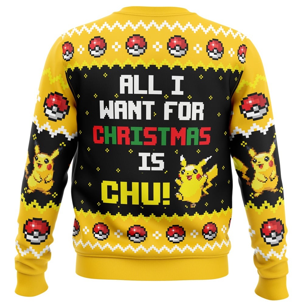 All I Want Picachu Pokemon Christmas Sweater