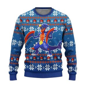 Anime Garchomp Blue Pokemon Christmas Sweater