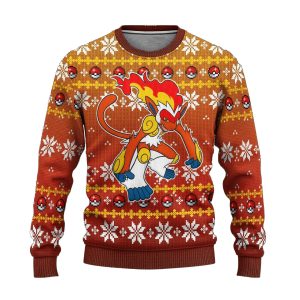 Anime Infernape Pokemon Christmas Sweater