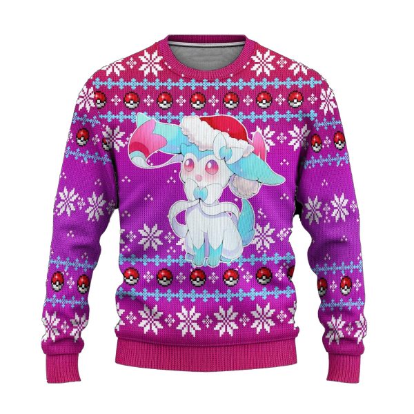 Anime Lovely Sylveon Pokemon Christmas Sweater