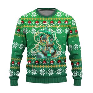 Anime Rayquaza Green Christmas Sweater Gifts
