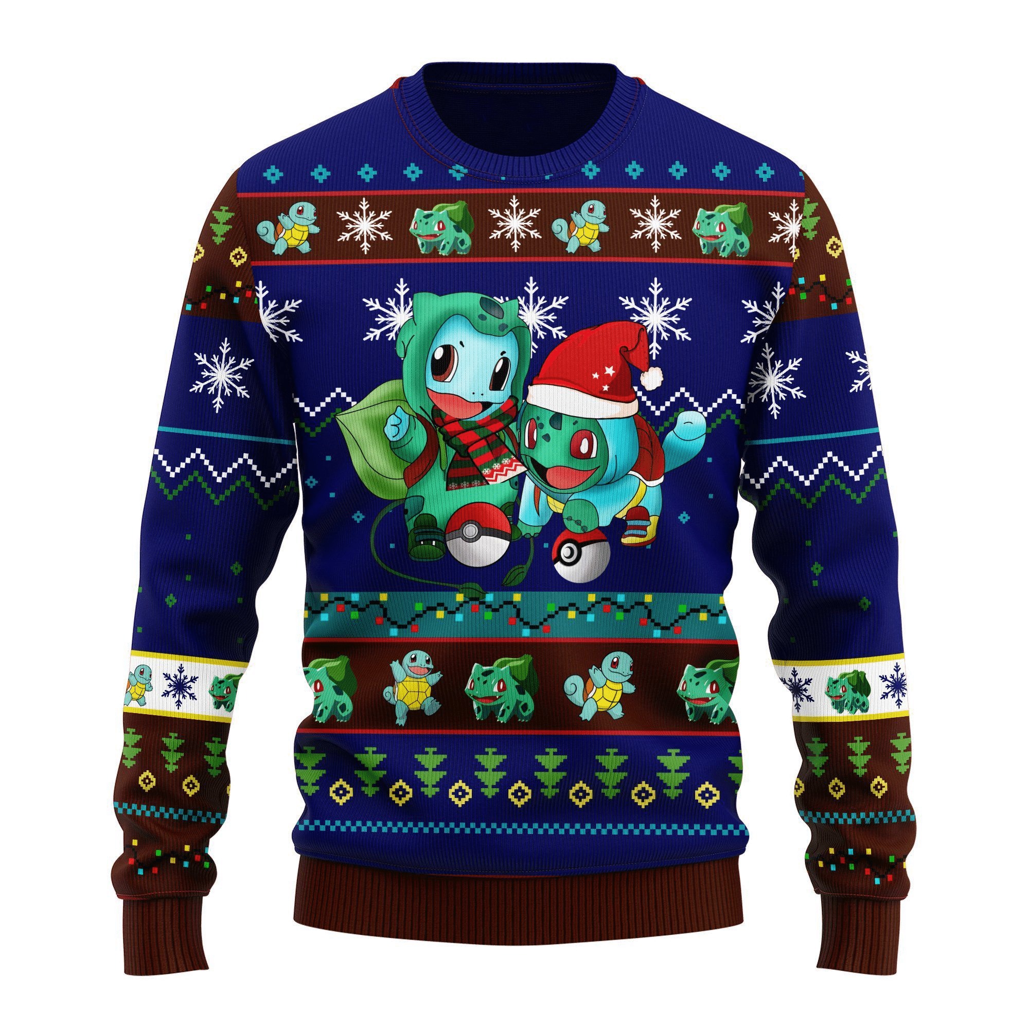 Anime Santa Hat Pokemon Christmas Sweater